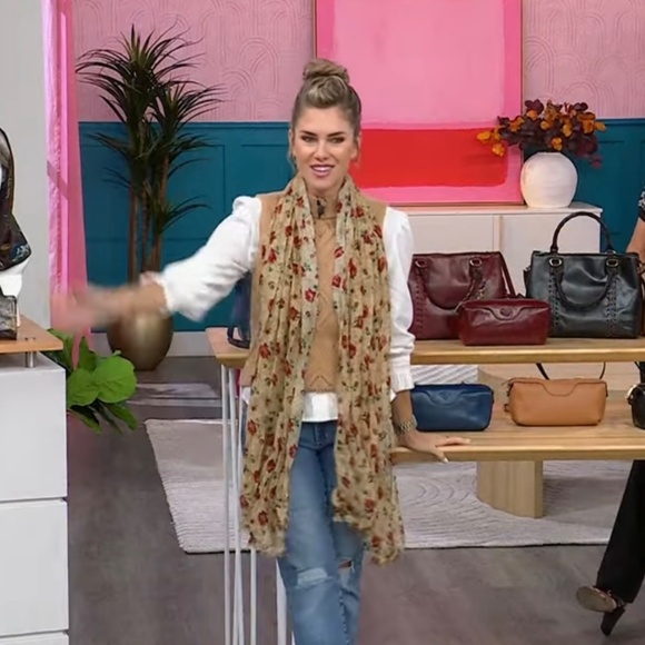 Patricia Nash Scarf - 72”L x 24” W - Western Lace Print New - Picture 2 of 8